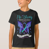 Suicide Prevention Awareness - No Story Should End T-shirt (Voorkant)
