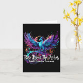 Suicide Prevention Awareness Phoenix stijgt uit de Kaart (Gele Bloem)