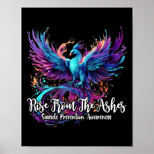 Suicide Prevention Awareness Phoenix stijgt uit de Poster (Voorkant)