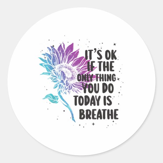 Suicide Prevention Awareness Purple And Teal  Ronde Sticker (Voorkant)