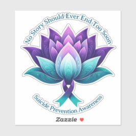Suicide Prevention Awareness Ribbon Advocate 988 Sticker