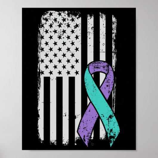 Suicide Prevention Awareness Ribbon - Verenigde St Poster (Voorkant)