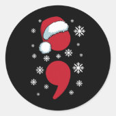 Suicide Prevention Awareness Santa Claus Hat Ronde Sticker (Voorkant)
