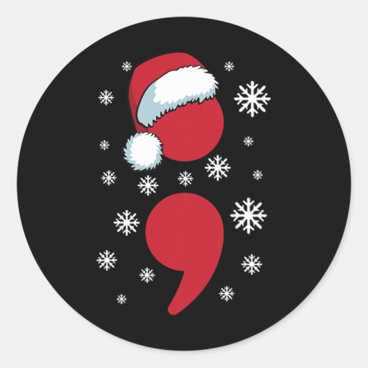 Suicide Prevention Awareness Santa Claus Hat Ronde Sticker (Voorkant)