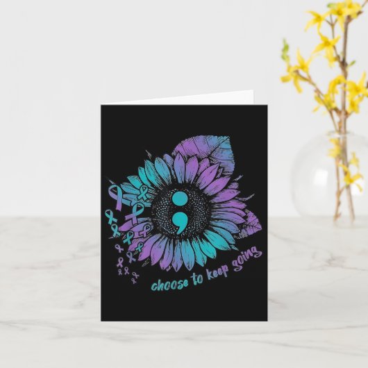 Suicide Prevention Awareness Shirt Choose To Keep  Kaart (Gele Bloem)