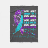 Suicide-prevention Awareness-sitive-motivational-s Fleece Deken (Voorkant)