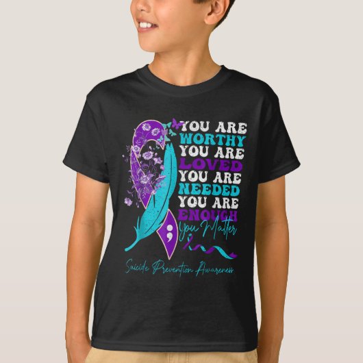 Suicide-prevention Awareness-sitive-motivational-s T-shirt (Voorkant)