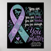 Suicide Prevention Awareness Sitive Suprt You  Poster (Voorkant)