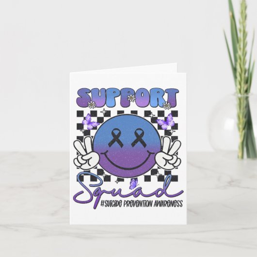 Suicide Prevention Awareness Support Blauwgroen en Kaart (Voorkant)