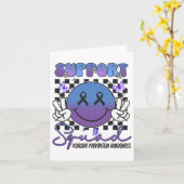 Suicide Prevention Awareness Support Blauwgroen en Kaart (Gele Bloem)
