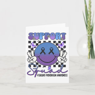 Suicide Prevention Awareness Support Blauwgroen en Kaart