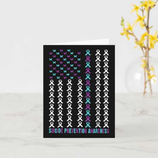 Suicide Prevention Awareness Survivor Support Amer Kaart (Gele Bloem)