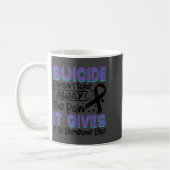 Suicide Prevention Awareness Teal & Purple Rib Koffiemok (Links)