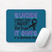 Suicide Prevention Awareness Teal &amp; Purple Rib Muismat (Met muis)