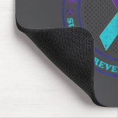 Suicide Prevention Awareness Teal &amp; Purple Rib Muismat (Hoek)