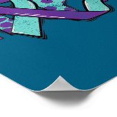 Suicide Prevention Awareness Teal &amp; Purple Rib Poster (Hoek)