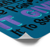 Suicide Prevention Awareness Teal &amp; Purple Rib Poster (Hoek)