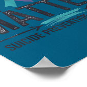 Suicide Prevention Awareness Teal &amp; Purple Rib Poster (Hoek)