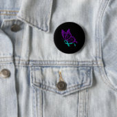Suicide Prevention Awareness Teal & Purple Rib Ronde Button 5,7 Cm (In situ)
