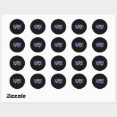 Suicide Prevention Awareness Teal &amp; Purple Rib Ronde Sticker (Vel)