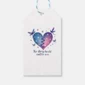 Suicide Prevention Awareness Teal Purple Heart Dra Cadeaulabel (Voorkant)