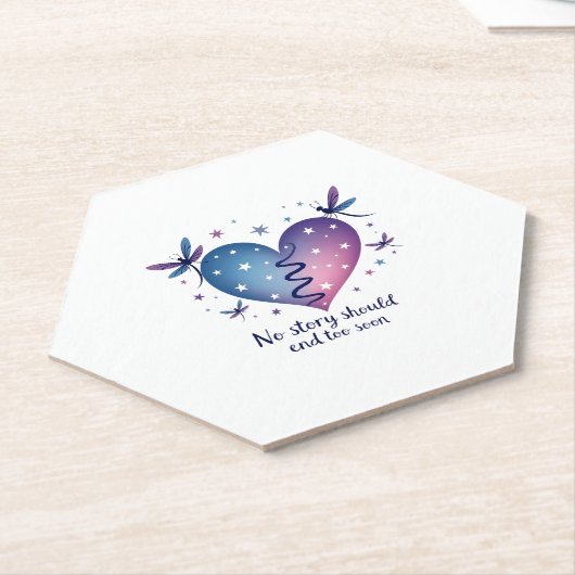 Suicide Prevention Awareness Teal Purple Heart Dra Kartonnen Onderzetters (Schuin)