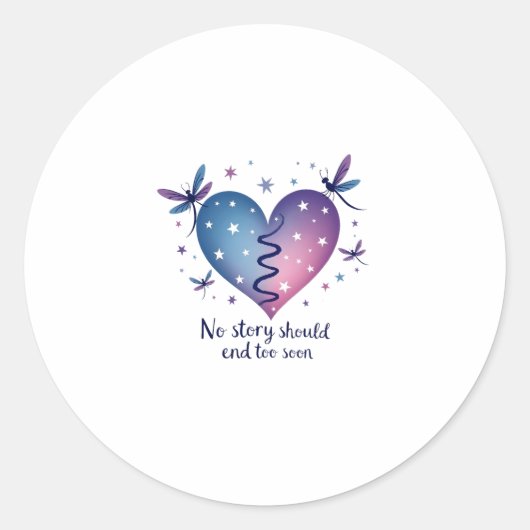 Suicide Prevention Awareness Teal Purple Heart Dra Ronde Sticker (Voorkant)
