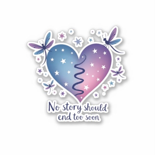 Suicide Prevention Awareness Teal Purple Heart Dra Sticker (Voorkant)