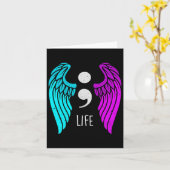 Suicide Prevention Awareness vleugels Engel Semico Kaart (Gele Bloem)