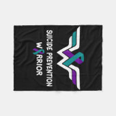 Suicide Prevention Awareness Warrior Paarse & Fleece Deken (Voorkant (Horizontaal))