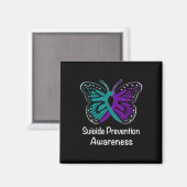 Suicide Prevention Awareness Warrior Paarse & Magneet (Voorkant / Achterkant)