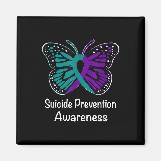 Suicide Prevention Awareness Warrior Paarse & Magneet (Voorkant)