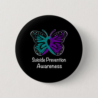 Suicide Prevention Awareness Warrior Paarse &amp; Ronde Button 5,7 Cm