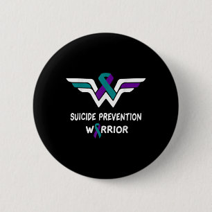 Suicide Prevention Awareness Warrior Paarse & Ronde Button 5,7 Cm