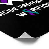 Suicide Prevention Awareness Warrior Paarse en Te Poster (Hoek)