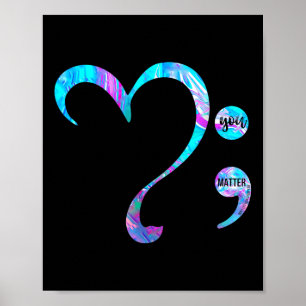 Suicide Prevention Awareness Week Heart Mannen Wom Poster