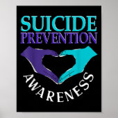Suicide Prevention Awareness Week Love Hand Sign H Poster (Voorkant)