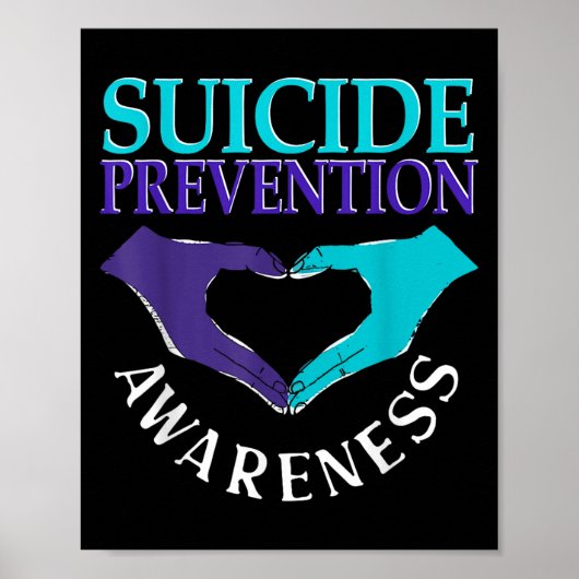 Suicide Prevention Awareness Week Love Hand Sign H Poster (Voorkant)
