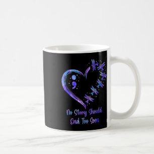 Suicide Prevention Awareness Week Semicolon Dragon Koffiemok