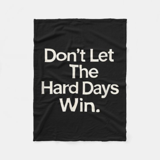 Suicide Prevention- Don't Let The Hard Days Win Fleece Deken (Voorkant)
