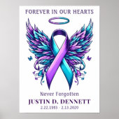 Suicide Prevention Memorial Funeral Welcome Sign Poster (Voorkant)