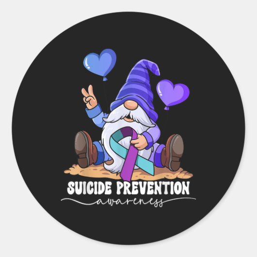 Suicide Prevention  Ronde Sticker (Voorkant)