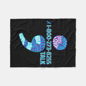 Suicide Prevention Shirt Semicolon Mental Health A Fleece Deken (Voorkant (Horizontaal))
