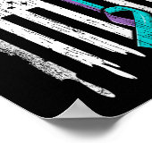 Suicide Prevention Shirt USA Flag Ribbon Suicide S Poster (Hoek)