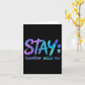 Suicide Prevention Stay Tomorrow Needs You Awarene Kaart (Gele Bloem)