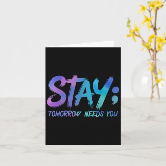 Suicide Prevention Stay Tomorrow Needs You Awarene Kaart (Gele Bloem)