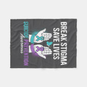 Suicide Prevention Suprt Break Stigma Suicide Awar Fleece Deken (Voorkant (Horizontaal))