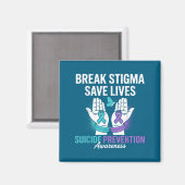 Suicide Prevention Suprt Break Stigma Suicide Awar Magneet (Voorkant / Achterkant)