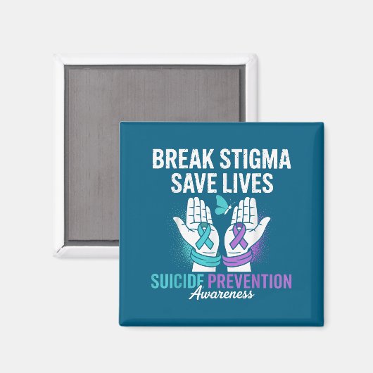 Suicide Prevention Suprt Break Stigma Suicide Awar Magneet (Voorkant / Achterkant)