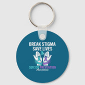 Suicide Prevention Suprt Break Stigma Suicide Awar Sleutelhanger (Voorkant)